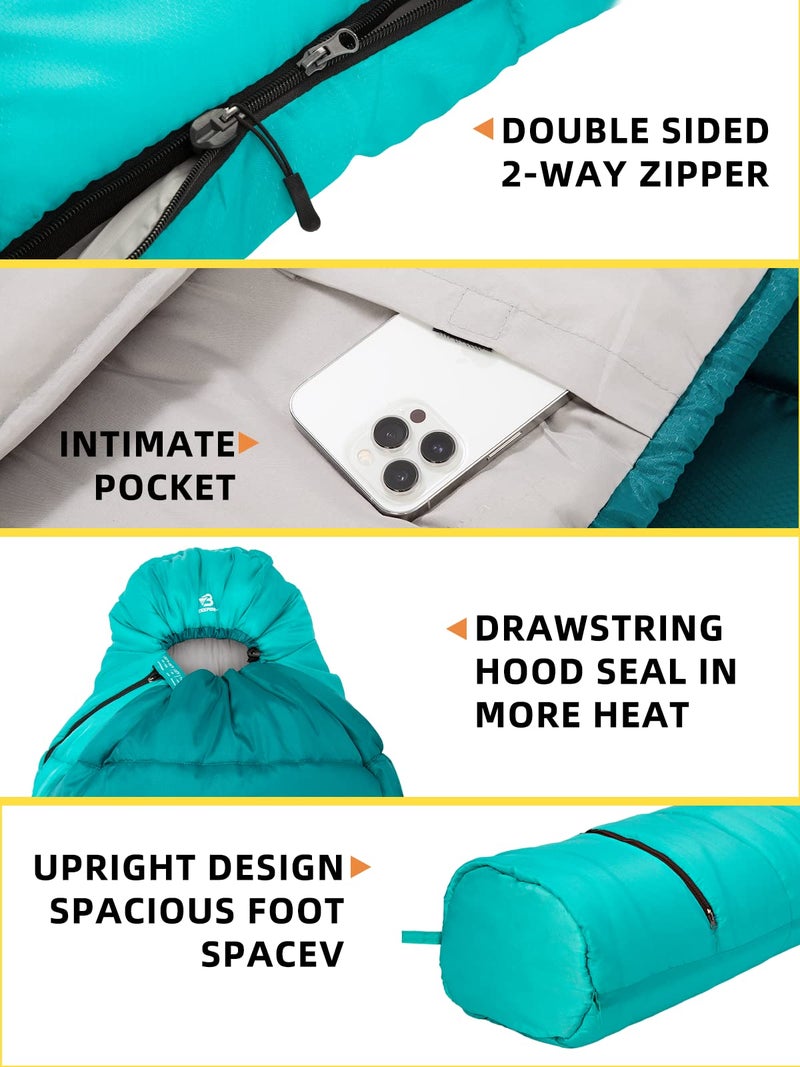 Bessport Mummy Sleeping Bag | 15-45 â„‰ Extreme 3-4 Season Sleeping Bag for Adults Cold Weatherâ€“ Warm and Washable, for Hiking Traveling & Outdoor Activities - Image 5